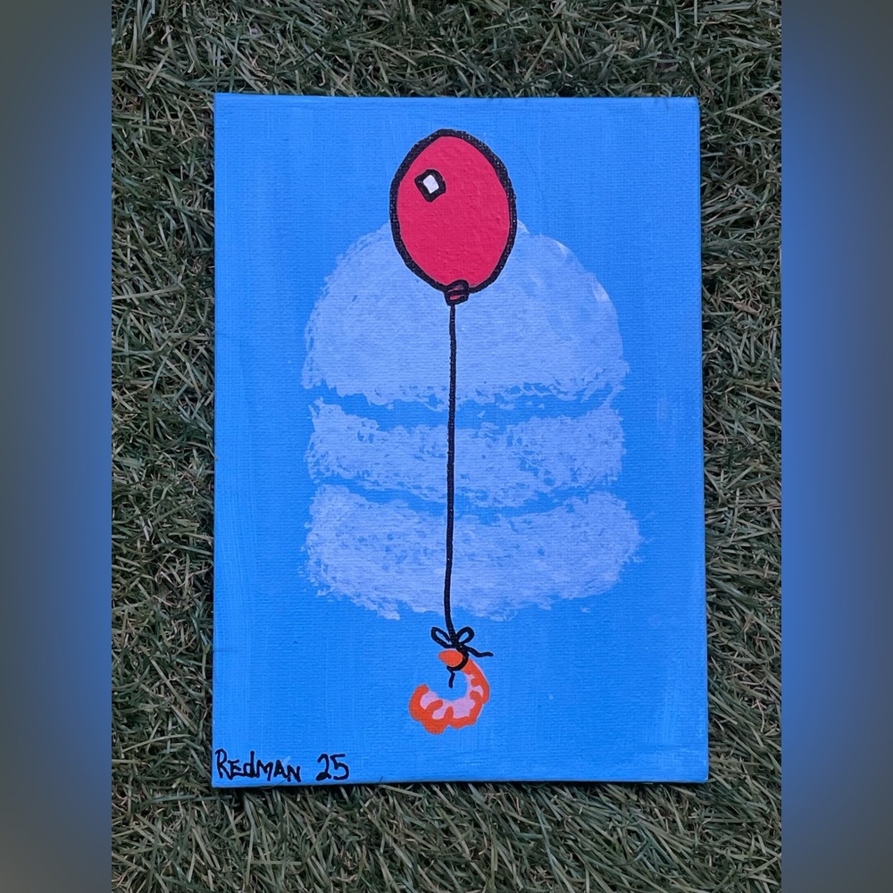 “Shrimp On The Balloon” #2 Kristi Redman 5X7 Bobs Burgers Louise Belcher Acrylic